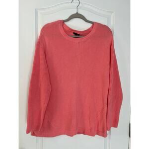 TALBOTS WOMEN'S LONG SLEEVE SWEATER PRIMA COTTON CORAL SIZE XL PETITES